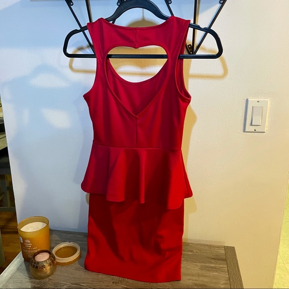 Red Kirra Peplum Dress - Picture 5 of 5